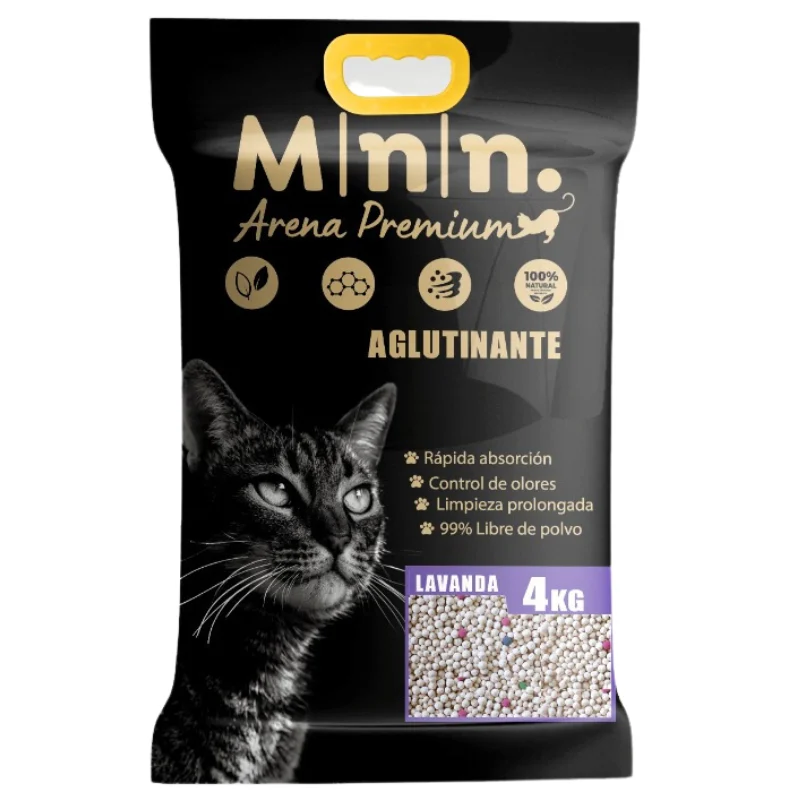 Envase Minino Arena Premium Aglutinante Lavanda 4 kg